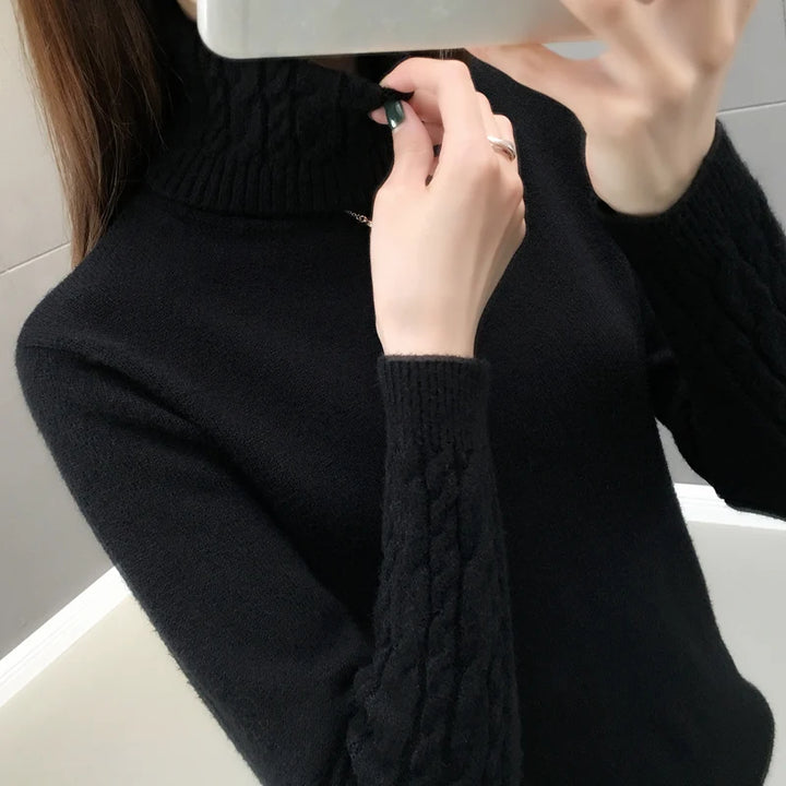 Autumn winter turtleneck sweater