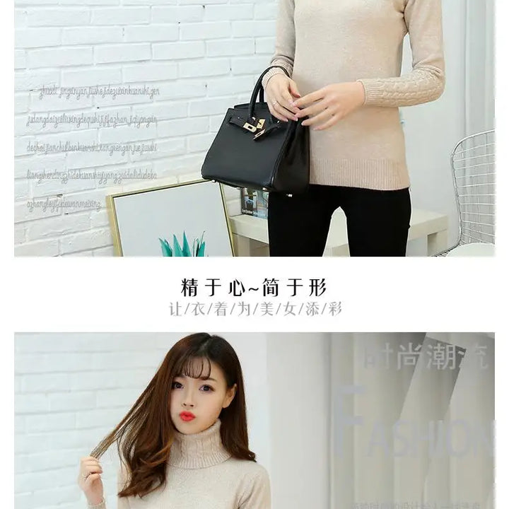 Autumn winter turtleneck sweater