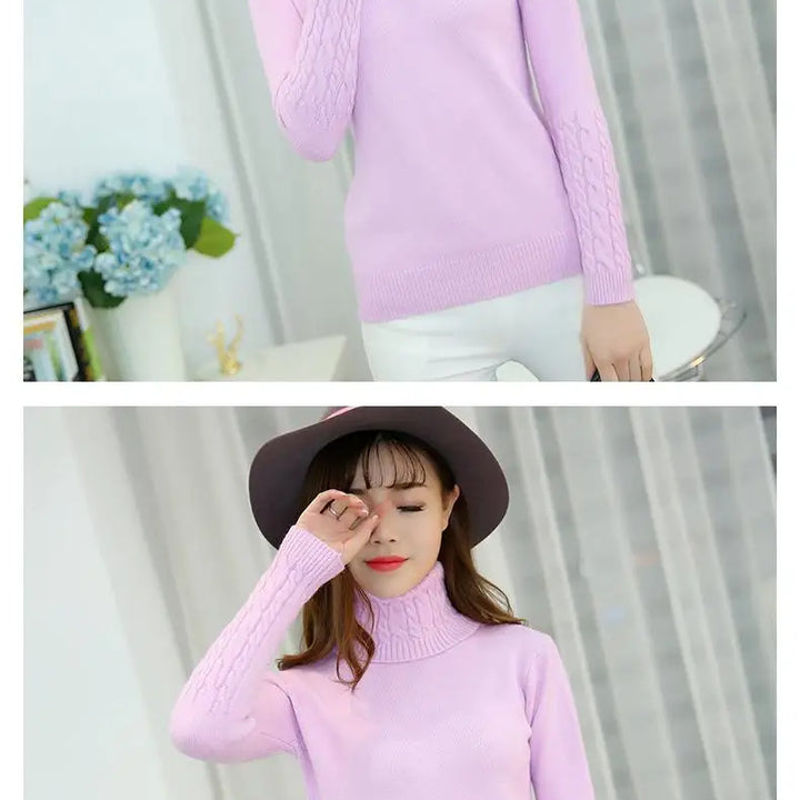 Autumn winter turtleneck sweater