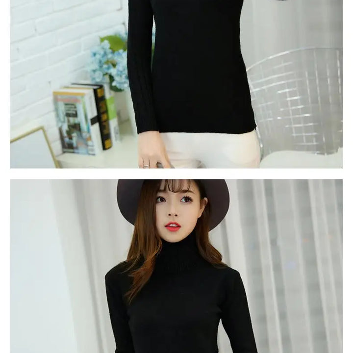 Autumn winter turtleneck sweater