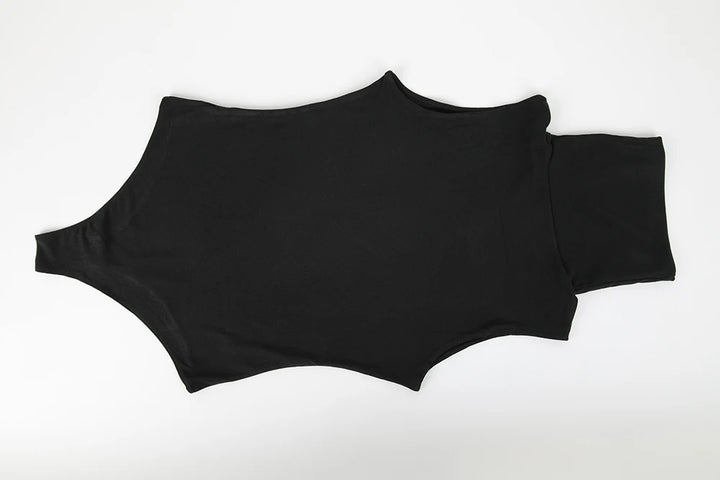 Sleeveless bodysuit with high neck