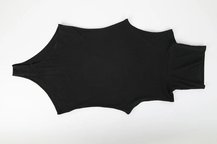 Sleeveless bodysuit with high neck