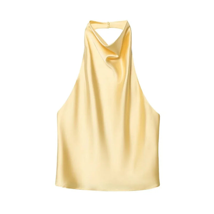 Women's Satin Halter Top, Summer, Beach
