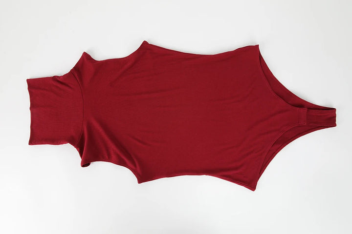 Sleeveless bodysuit with high neck