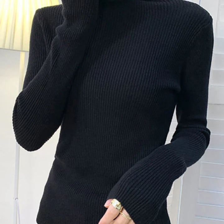 Soft knit turtleneck sweater, autumn and winter
