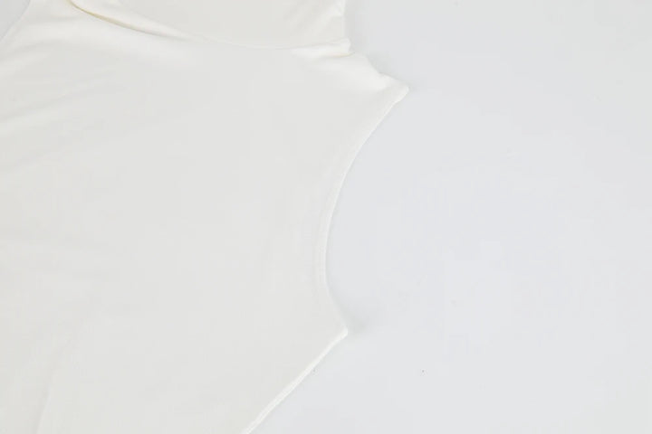 Sleeveless bodysuit with high neck